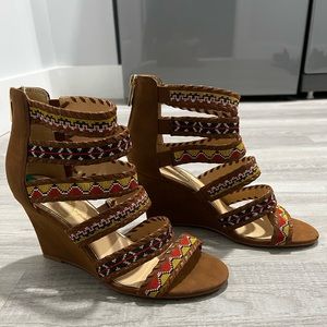 Jessica Simpson Boho Style Wedge Heels